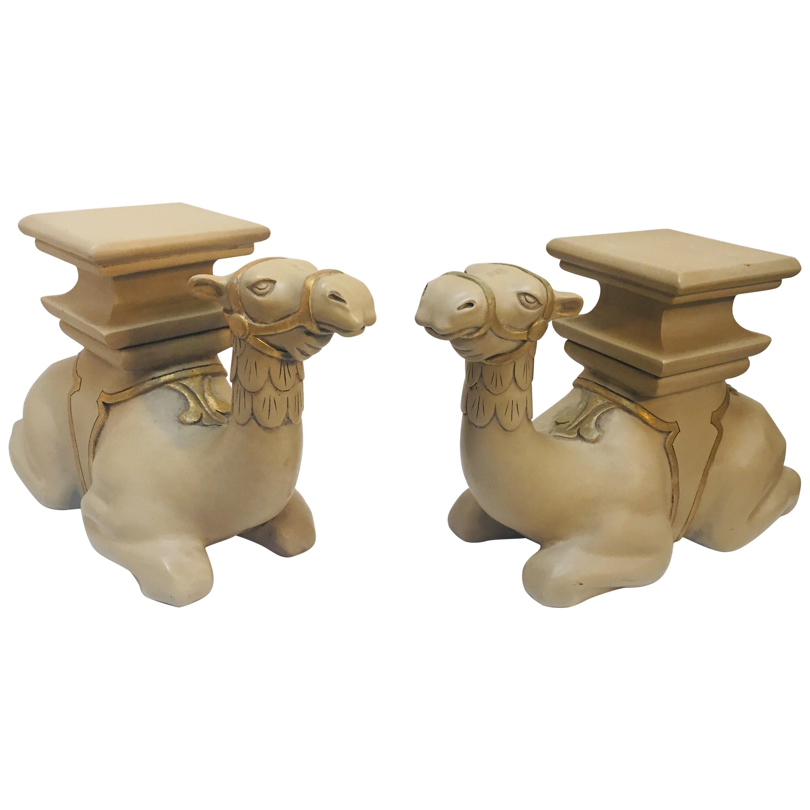 Pair of Camel Sculptures Stools or Side Tables