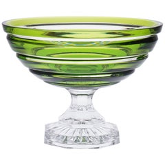 Modern Pastel Green Crystal Footed Bowl