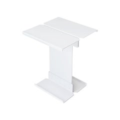 Adolfo Abejon Contemporary 'Five' White Metal Sculptural Coffee Table