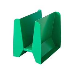 Adolfo Abejon Contemporary 'Adler' Green Metal Sculptural Magazine Rack