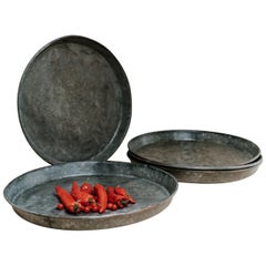 Used Extra Large 9th Century Zinc/Metal Bowls