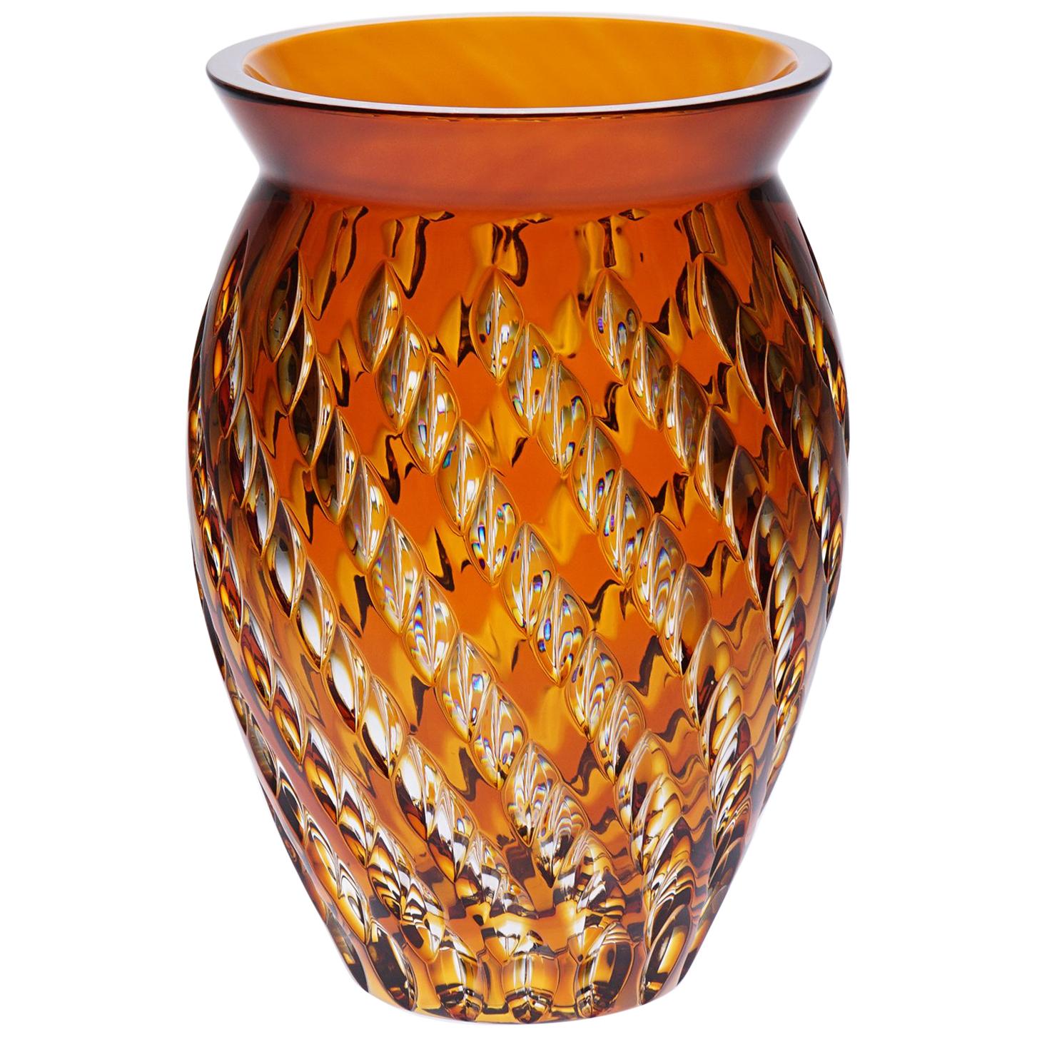 Modern Crystal Vase For Sale
