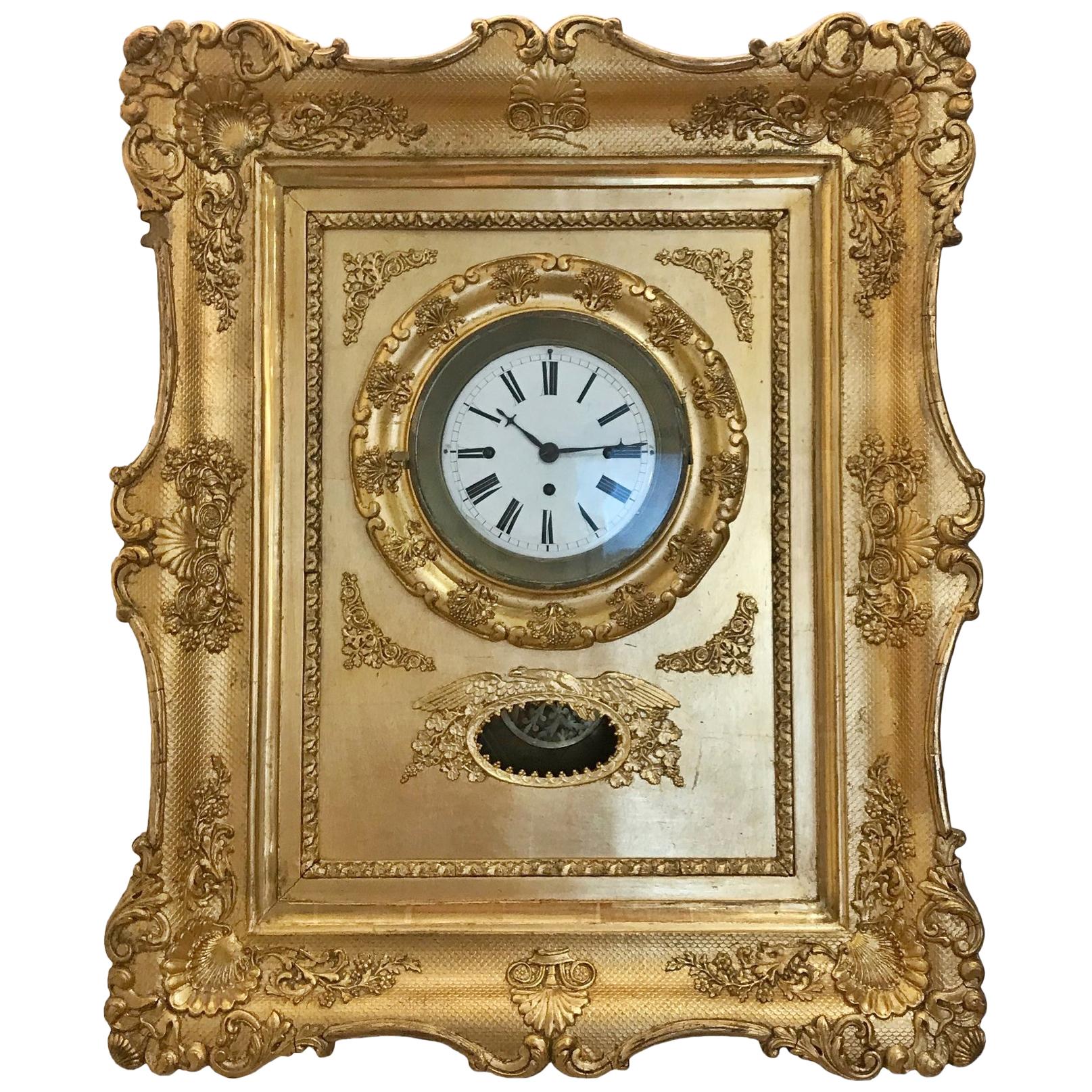Biedermeier Frame Clock, circa 1850