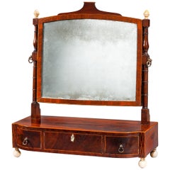 Regency Period Bow Fronted Dressing Mirror