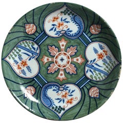 18th Century Polychrome Delft Charger