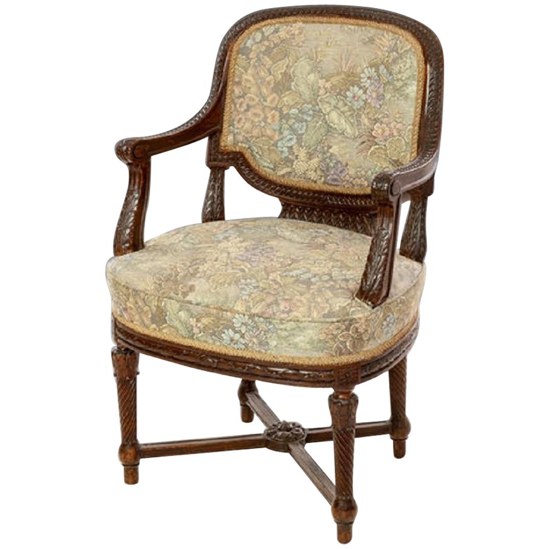 Louis XVI Style RMS Olympic Walnut Dining Chair For Sale