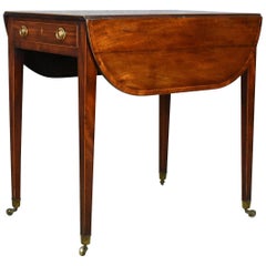 Antique Pembroke Table, English, Georgian, Mahogany Side Hepplewhite, circa 1795