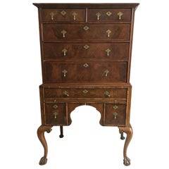 Early 18th Century Antique Walnut Chest on Chest or Highboy