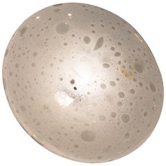 "Full Moon" Sculptural Wall Light in Hand Blown Soda Glass by Jeff Zimmerman