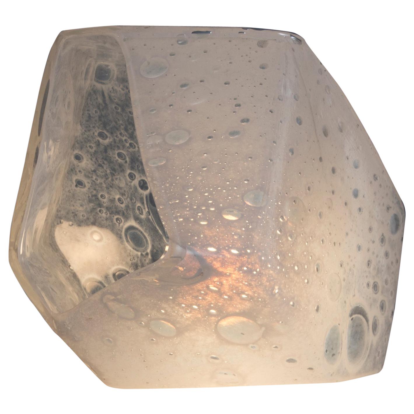 "Salt Crystal" Table Lamp in Hand Blown Soda Glass, Jeff Zimmerman