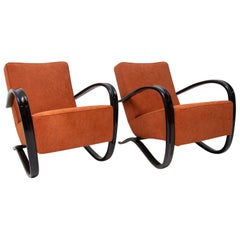 Pair of Lounge Armchairs H-269 by Jindřich Halabala for UP Závody, 1930s