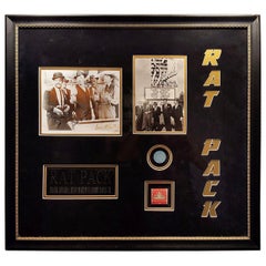 Retro Framed and Autographed Rat Pack Collectible, Sands Casino Las Vegas