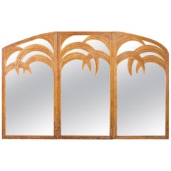 Vivai del Sud Triptych Floor Mirror in Bamboo