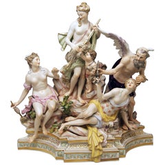 Antique Meissen Three Fates for Czarina Katharina the Great Model 33 Kaendler circa 1880