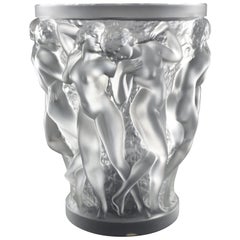 Lalique Bacchantes Crystal Glass Vase France