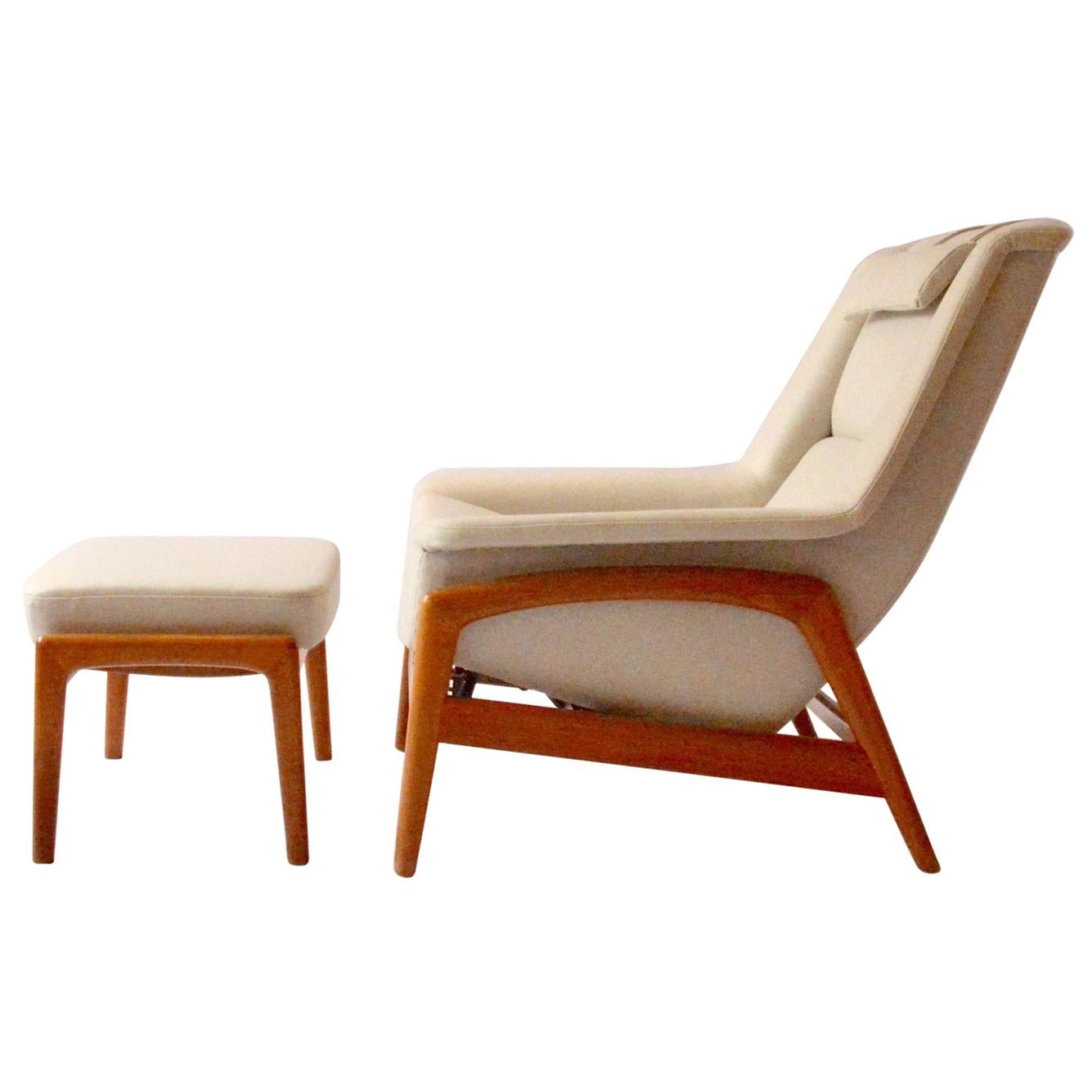Profil Easy Chair with Ottoman by Folke Ohlsson for DUX, 1960s For Sale