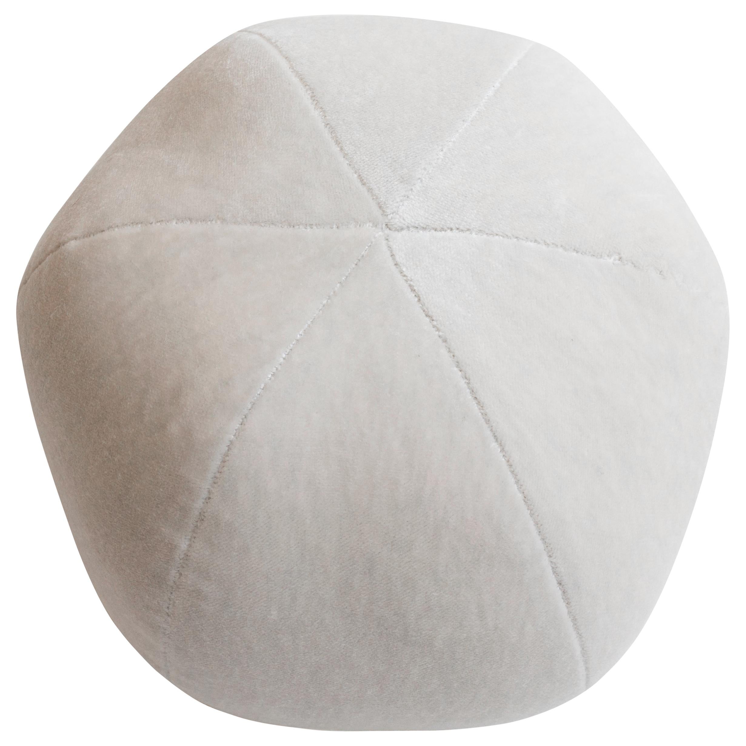 Light Grey Round Ball Pillow