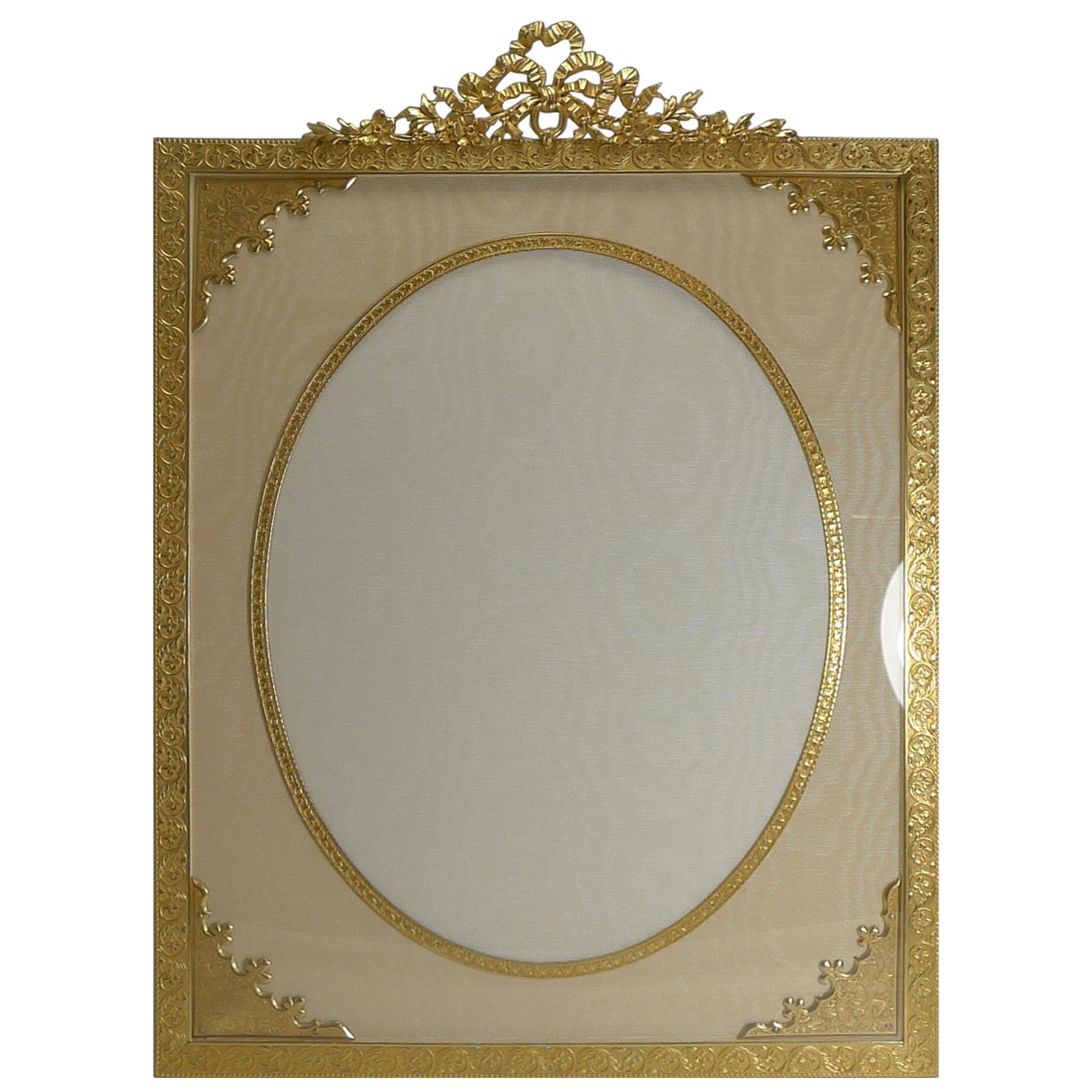 Huge French Gilded Bronze Photograph Frame, circa 1890