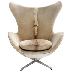 Arne Jacobsen for Fritz Hansen Egg Chair in Brazilian Cowhide