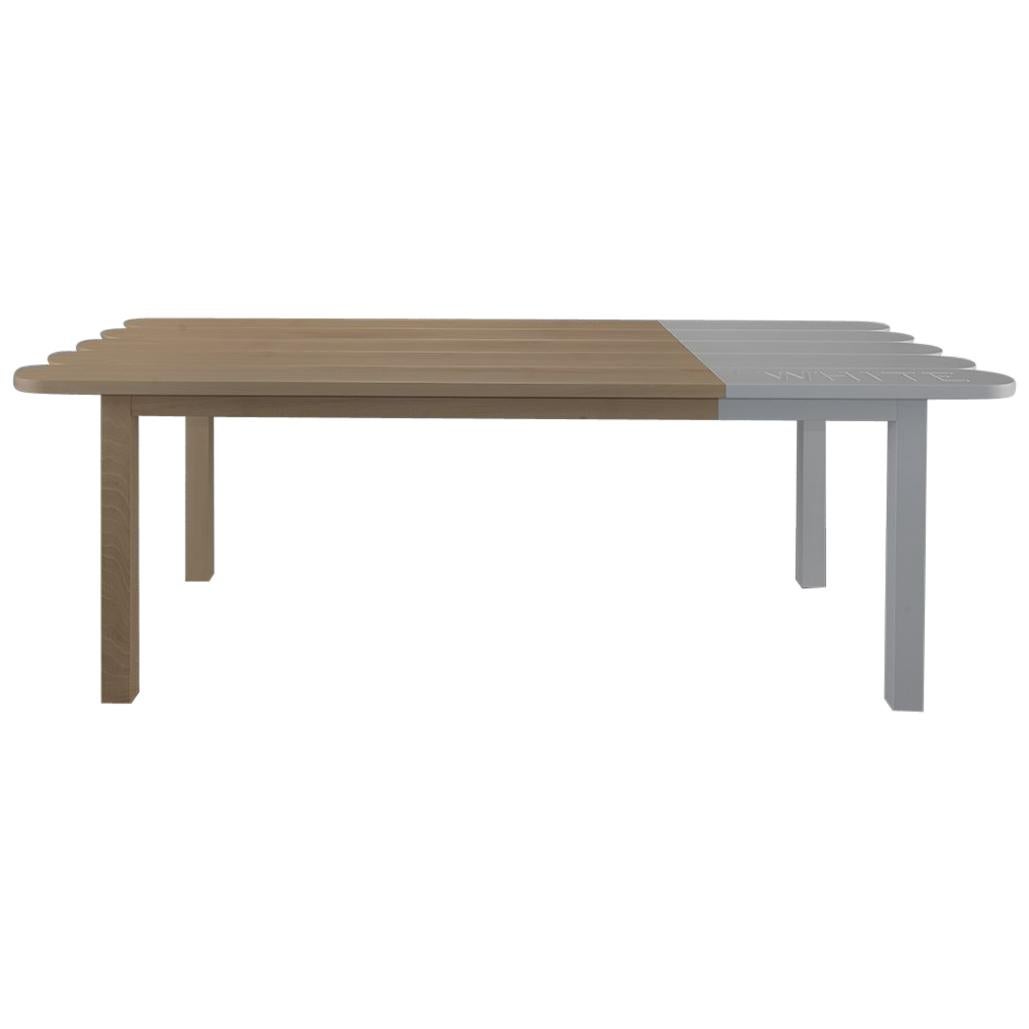 Contemporary Natural Wood Dining Table by Tiago Curioni For Sale