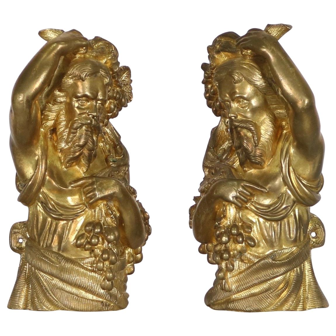 French Neoclassical Bronze Ormolu Finials