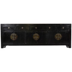 18th Century Chinese Black Lacquer Sideboard