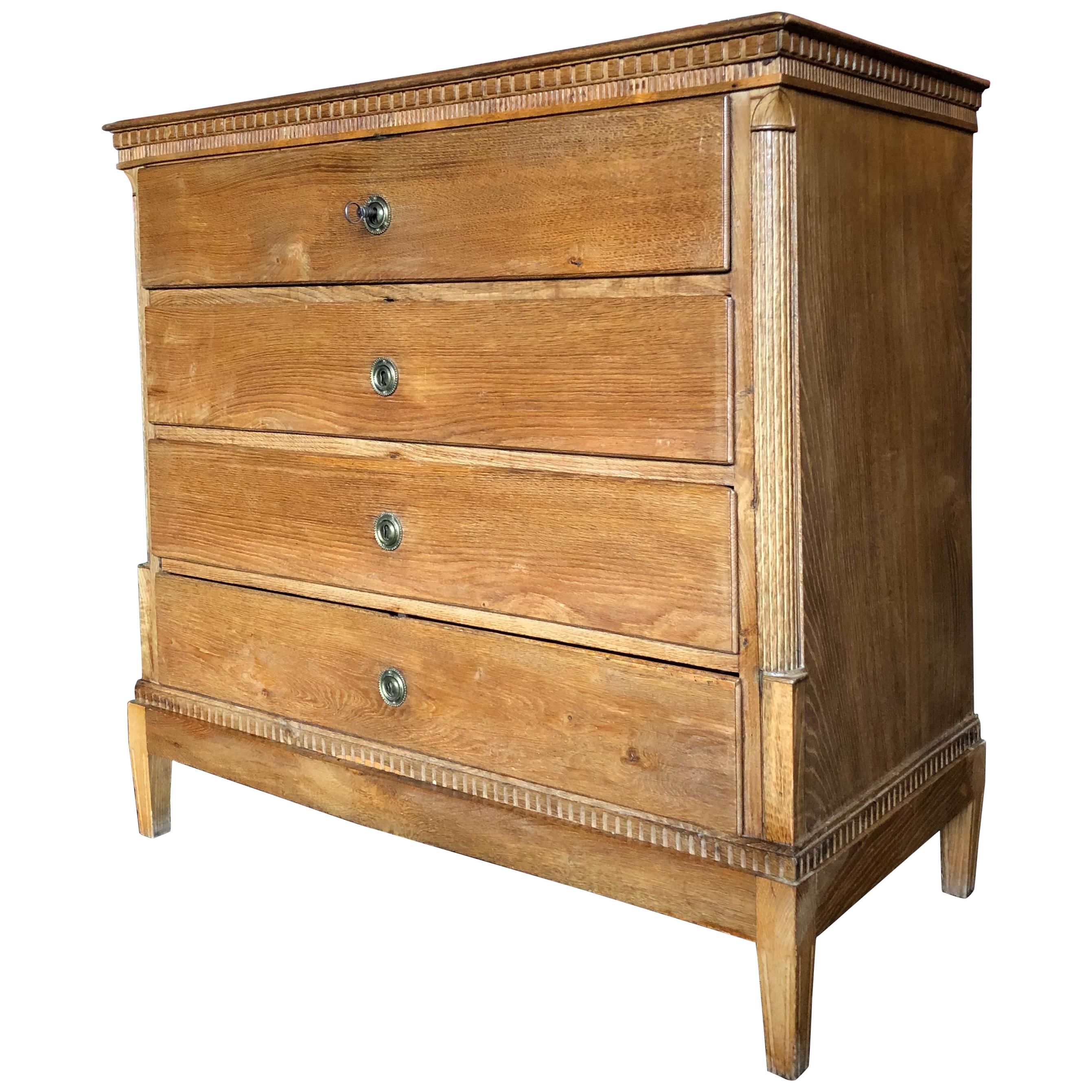 Colossal Louis XVI Scandinavian Chest of Drawers, Oak, circa 1800