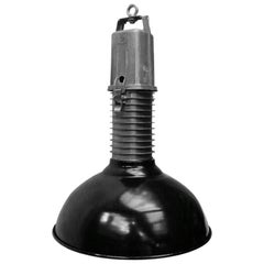 Black Enamel Dutch Design Vintage Industrial Cast Aluminum Pendant Light