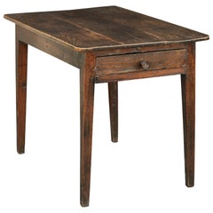 Rustic English George III Period 1810s Chestnut Side Table with Single Drawer