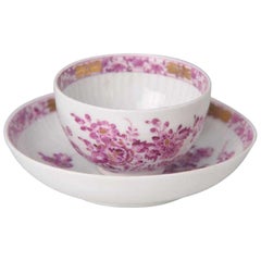 18th Century Meissen Opulent Purple Cup and Saucer