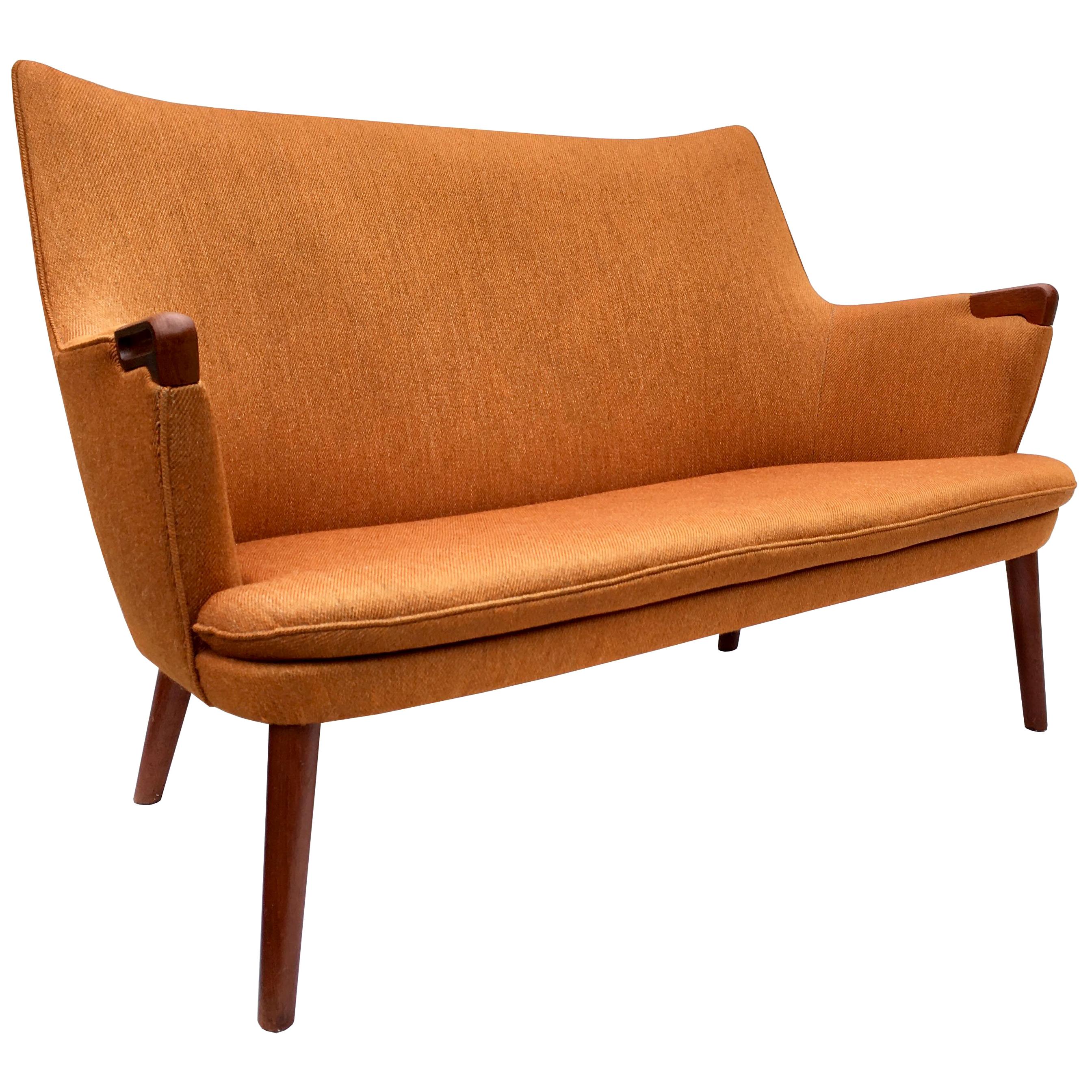 Hans Wegner Teak AP20 Mini Bear Loveseat Sofa