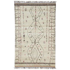 New Contemporary Moroccan Rug with Line Art Style and Abstract Expressionism