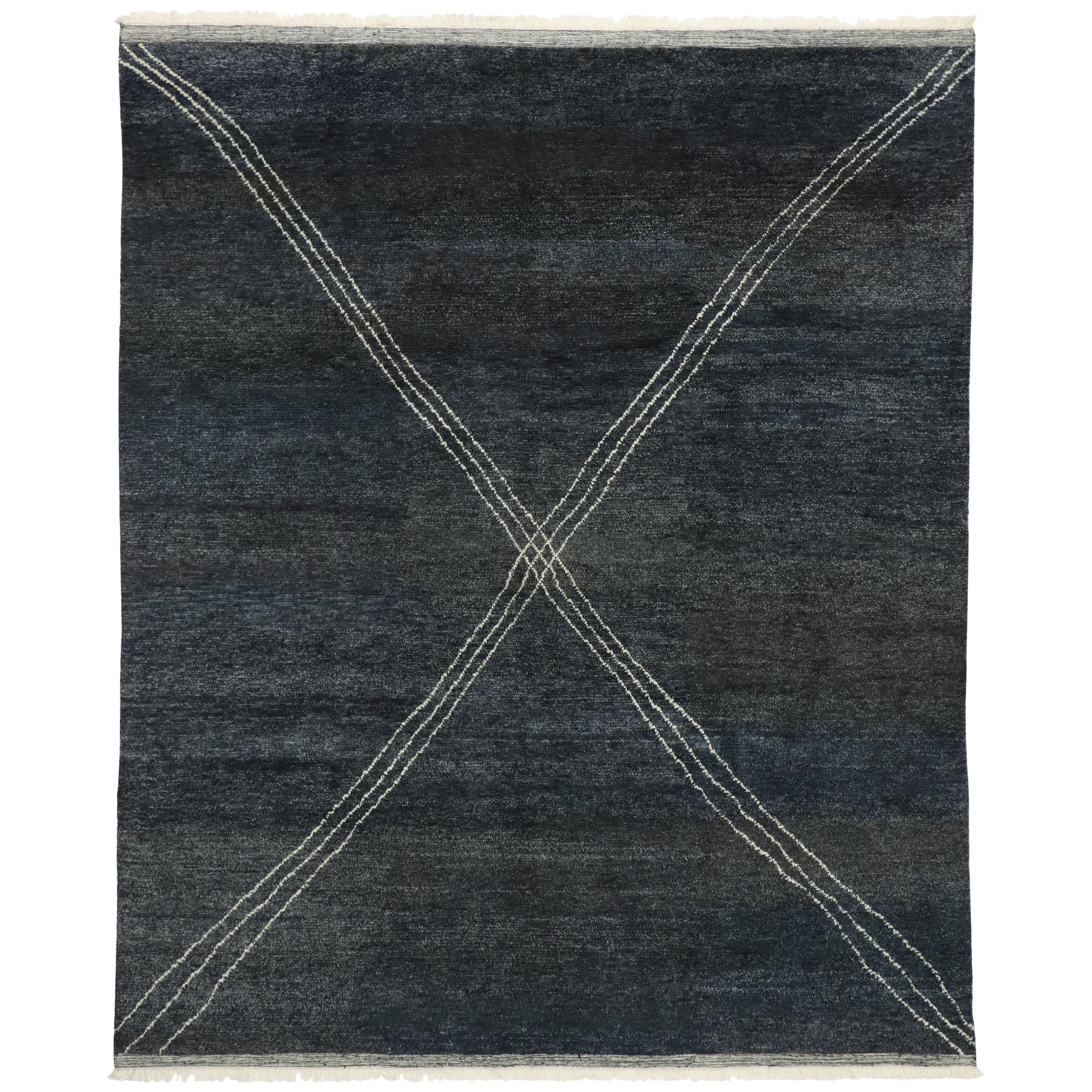 New Contemporary Moroccan Area Rug with Luxe Modernist Style