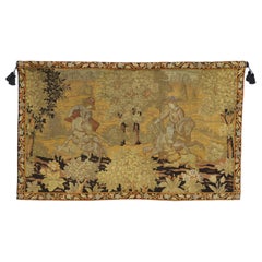 Antique English Tapestry with Medieval Hunting Scene, Wall Hanging
