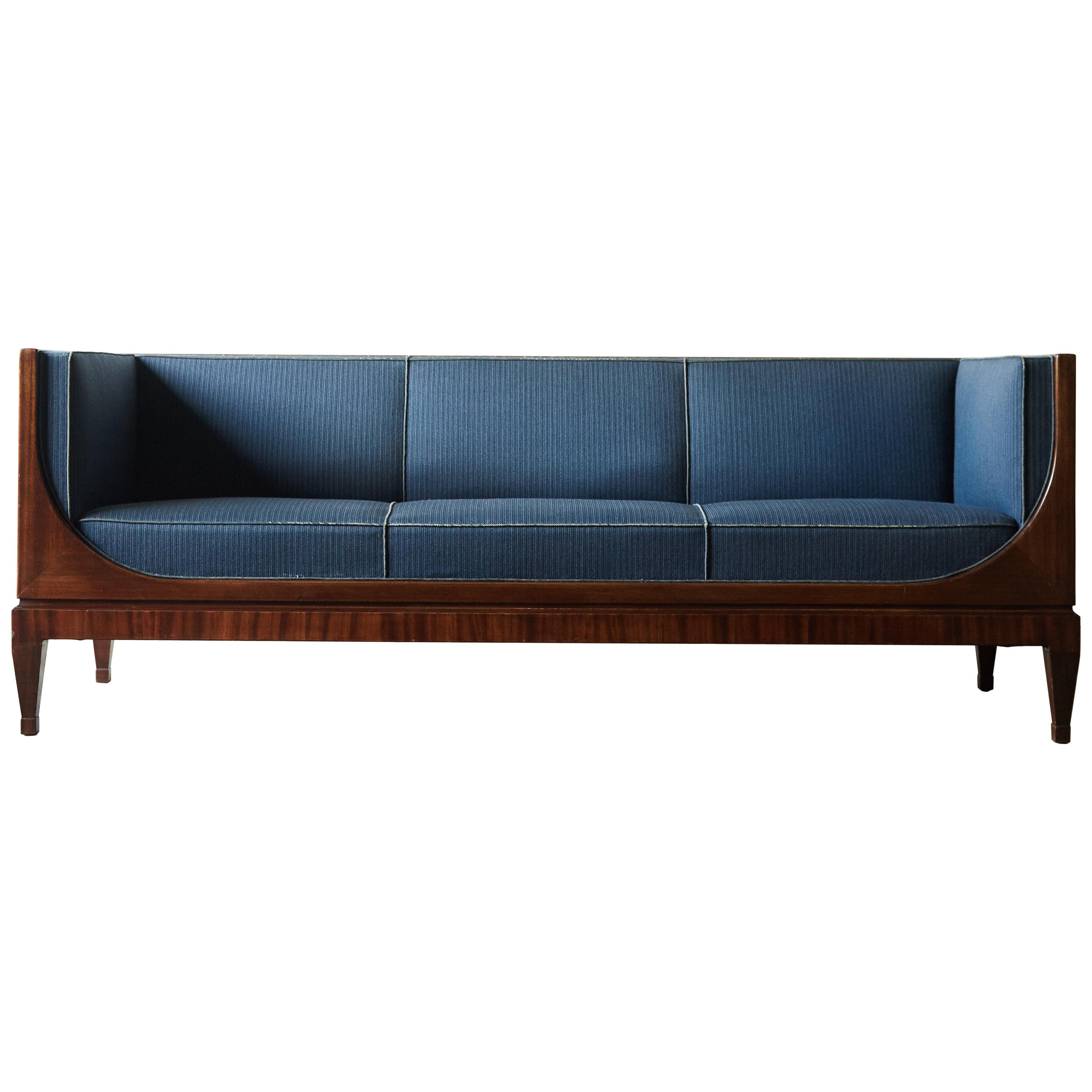 Rare Frits Henningsen Box Sofa, Denmark, 1940s-1950s - recovering required