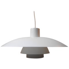 Vintage White PH-4/3 Pendant Lamp by Poul Henningsen, Louis Poulsen, circa 1970