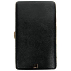 Dunhill Black Leather and Brass Cigarette Holder Case