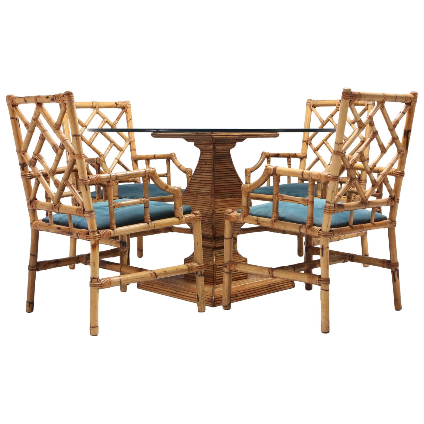 Tropicalist Bamboo Dining Suite, 1970s