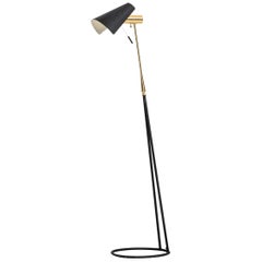 Floor Lamp with Adjustable Shade Produced by Falkenbergs Belysning in Sweden