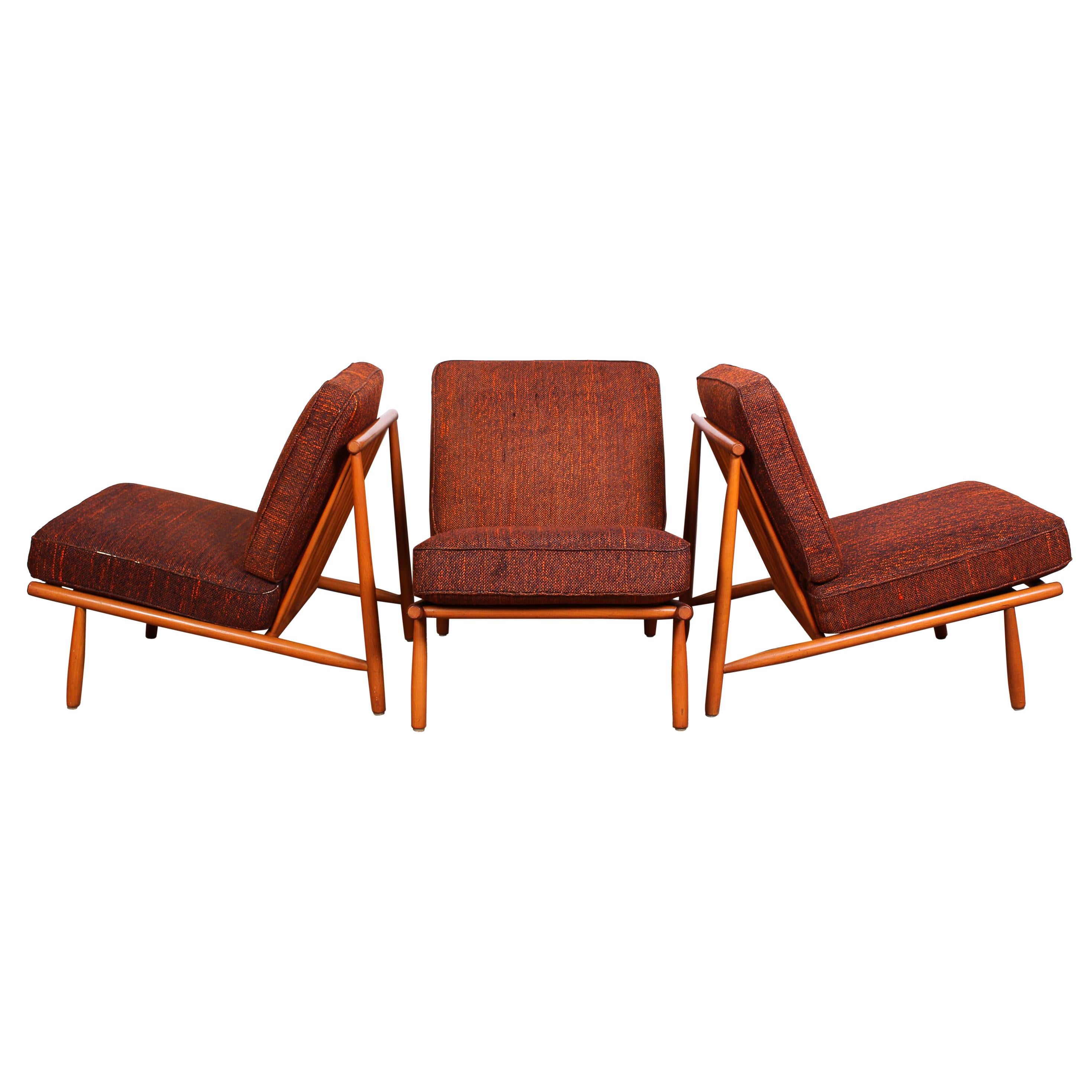 Midcentury Alf Svensson Easy Chairs by DUX, 1950s