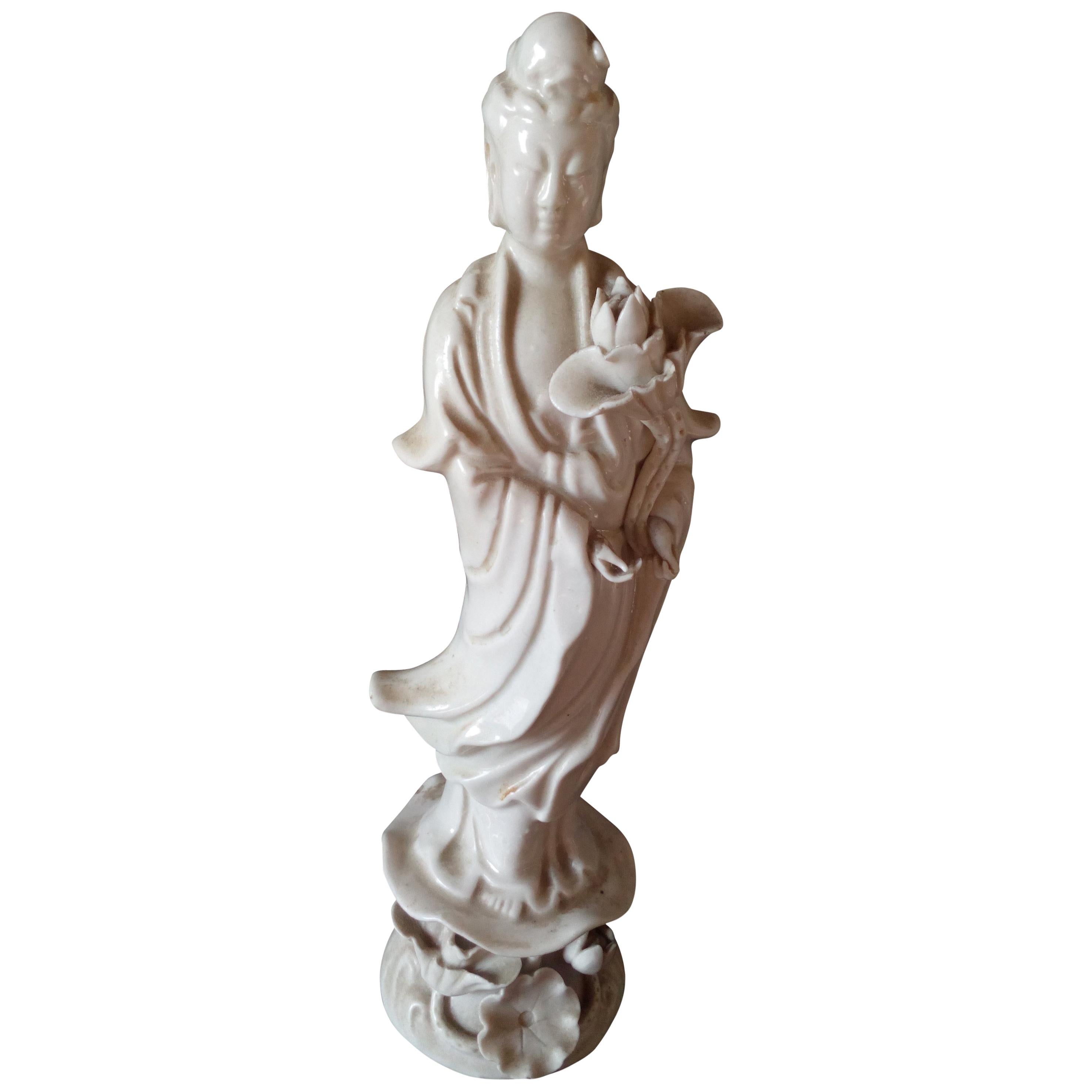 19th Century Porcelain, Blanche de Chine Buddha For Sale