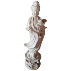 Antique 19th Century Porcelain, Blanche de Chine Buddha