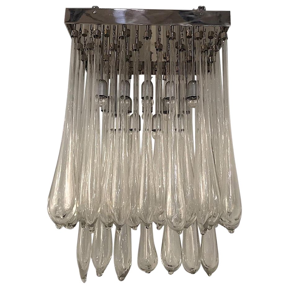 1970s Venini Gocce Chandelier designed by Ludovico Diaz de Santillana