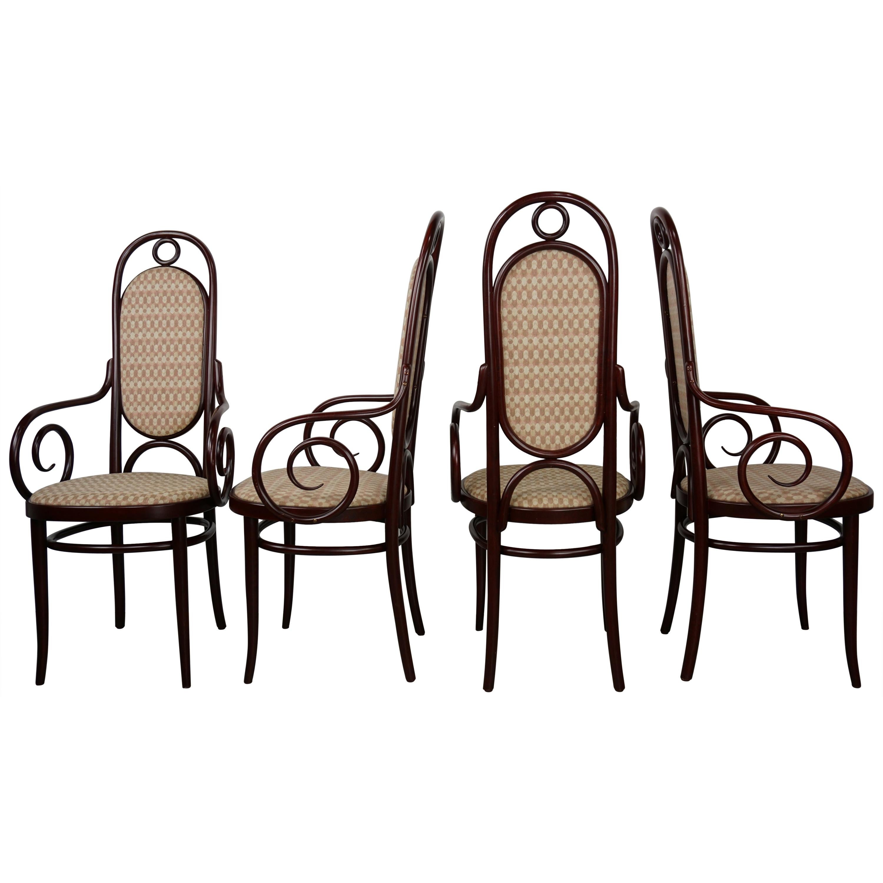 Set of 4 Thonet Bentwood Armchairs N°17