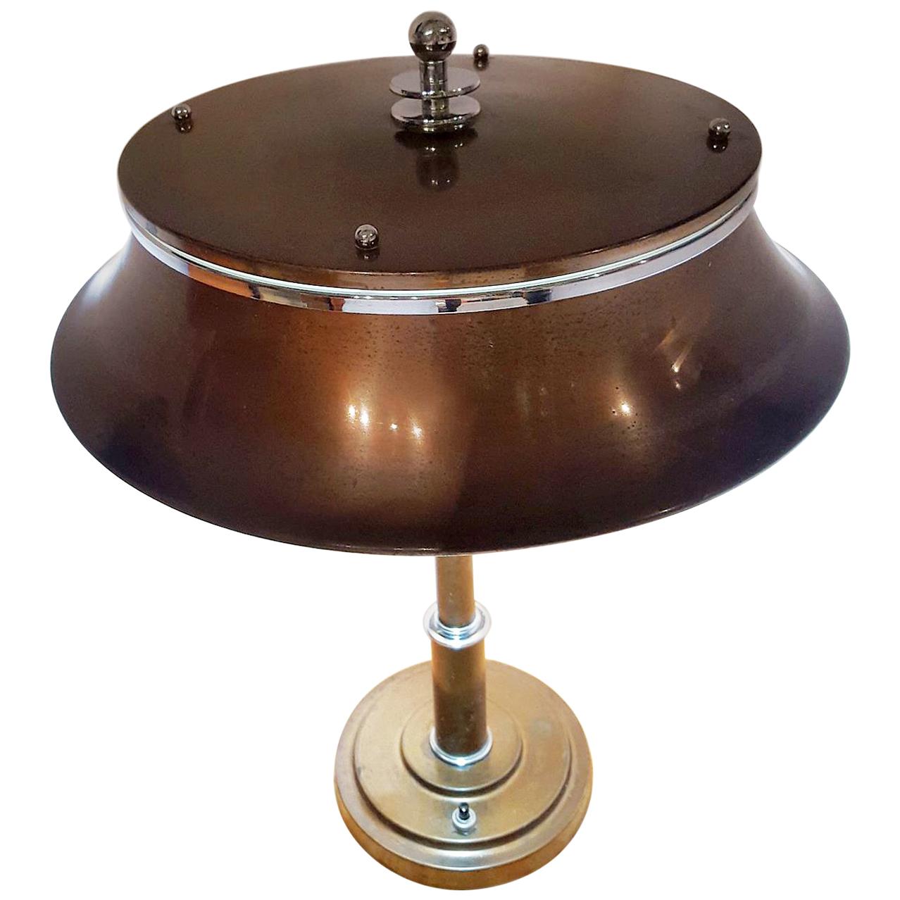 Markel Machine Age Table Lamp, Buffalo New York For Sale