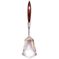 Early 20th Century Dutch Sugar Spoon with Agate Handle