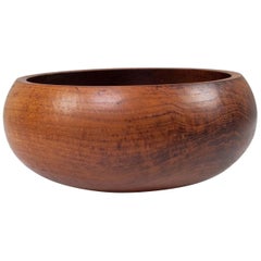 Mid-Century Modern Large Teak Danish Sculptural and Hand Moulded Bowl, 1960s