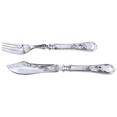 Sterling Silver Fish Cutlery Set
