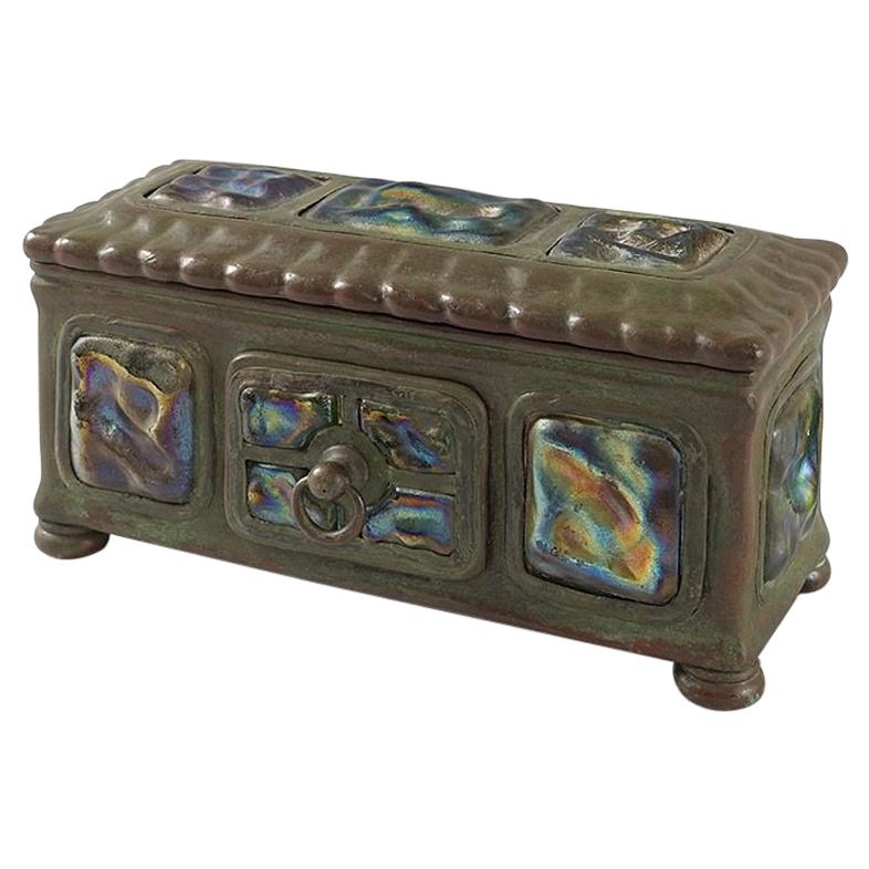 "Turtle Back" Double Inkstand by Tiffany Studios