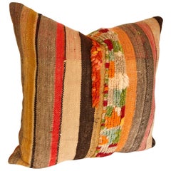 Custom Pillow by Maison Suzanne, Cut from a Vintage Wool Moroccan Berber Rug